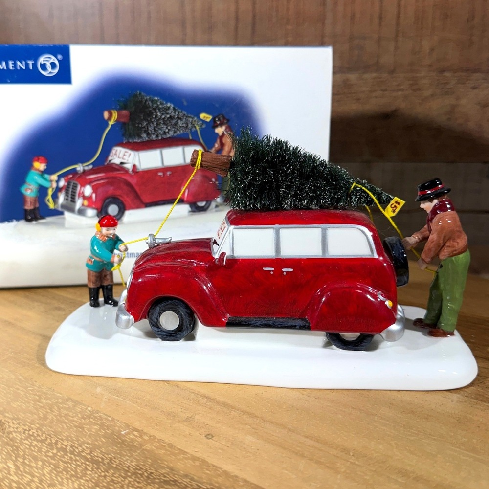 Department 56 Snow Village Christmas Is Coming Red Car Figurine 56.55233 Holiday